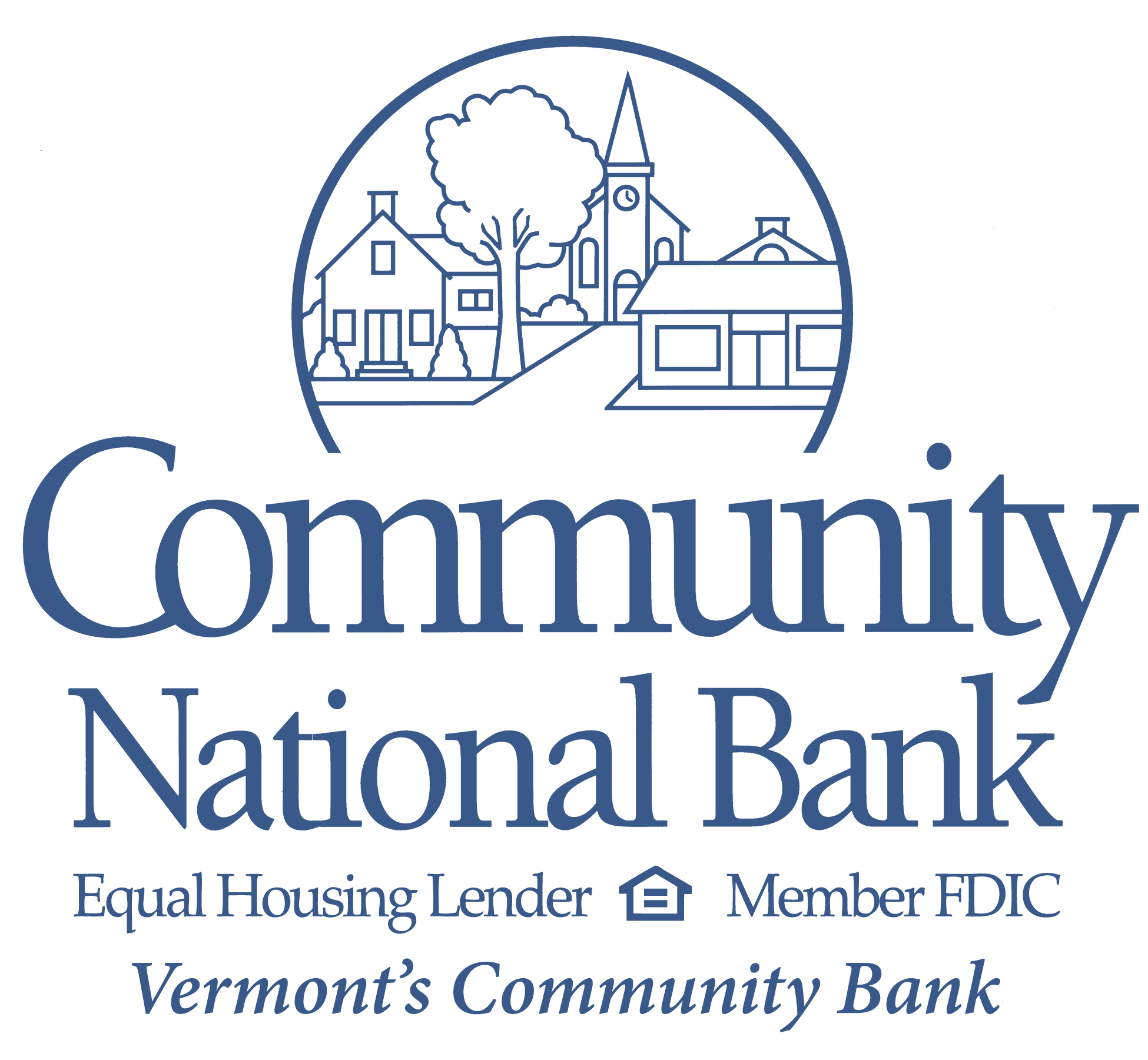 Community National Bank logo in blue