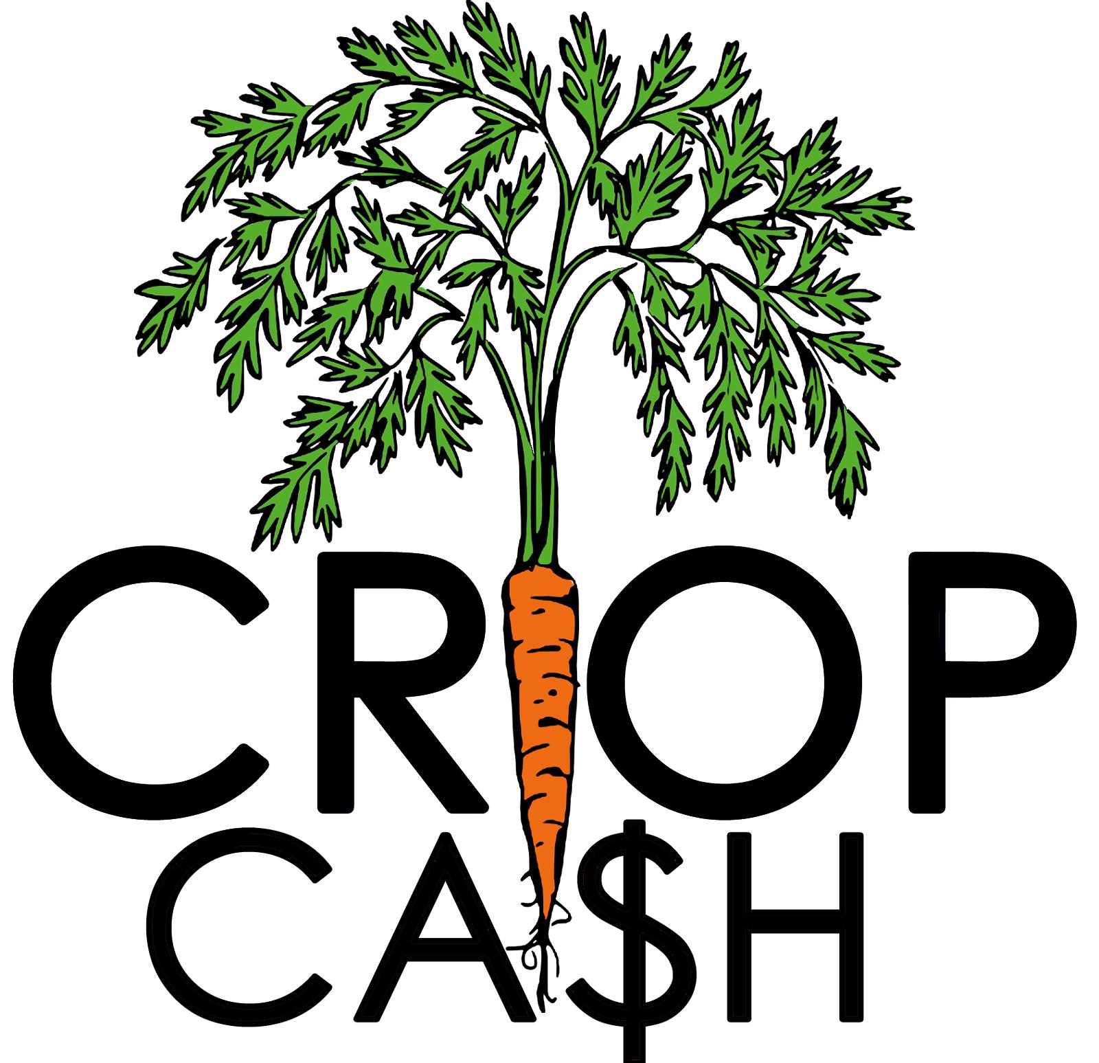 Crop Cash logo featuring a carrot.